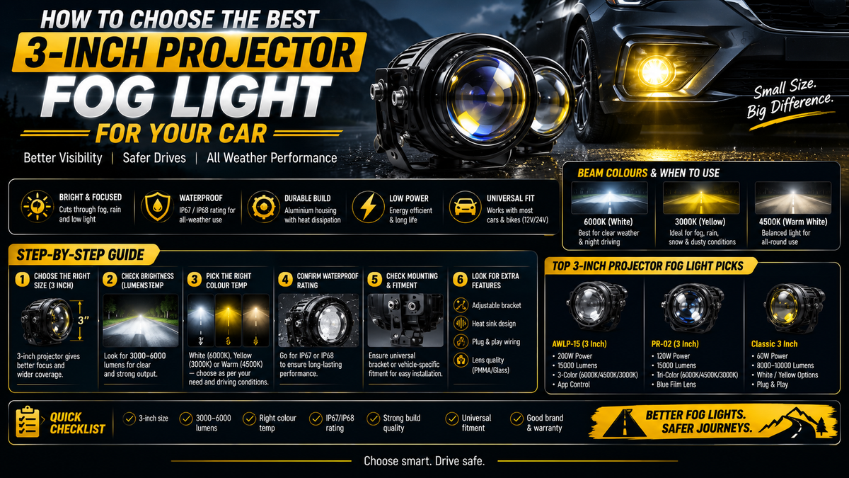How to Choose the Best 3-Inch Projector Fog Light for Your Car