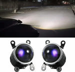 Audio Wheels 2 Inch 120W LED Projector Fog Lamp for Maruti Suzuki Grand Vitara 2024 | [ 15000LM, 6000K ] White Fog Light with Bracket |  HD Glass Lens, 9-16V