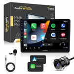 Audio Wheels CarPlay & Multimedia Auto 9-Inch 1280P HD Car Android Display | Android 13 | TS-9 Processor | 2GB RAM & 32GB ROM + AHD Camera Included. (9 Inch)