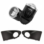 Audio Wheels 2 Inch LED Projector Fog Lamp with Cover - 120W, 6000K White (15000LM) with Blue Tint Film  12V24V Fog Light for Car & Vehicle Modification  For Maruti Suzuki Baleno 2018