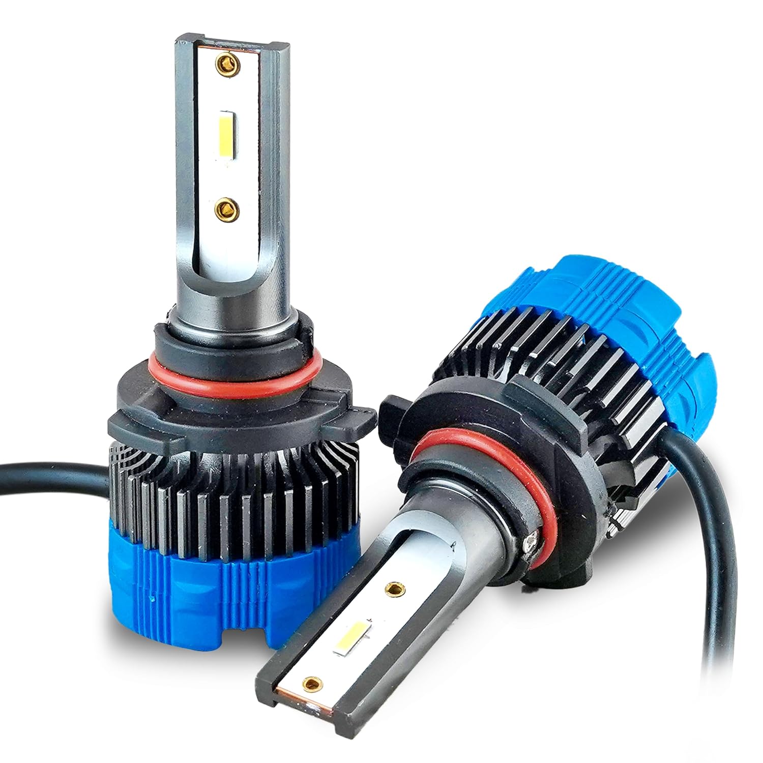 Audio Wheels H4/H19 60W LED Headlight Bulb for Car | 6000K Cool White Projector - Compatible Upgrade | Night Eye Style Plug & Play LED Bulb