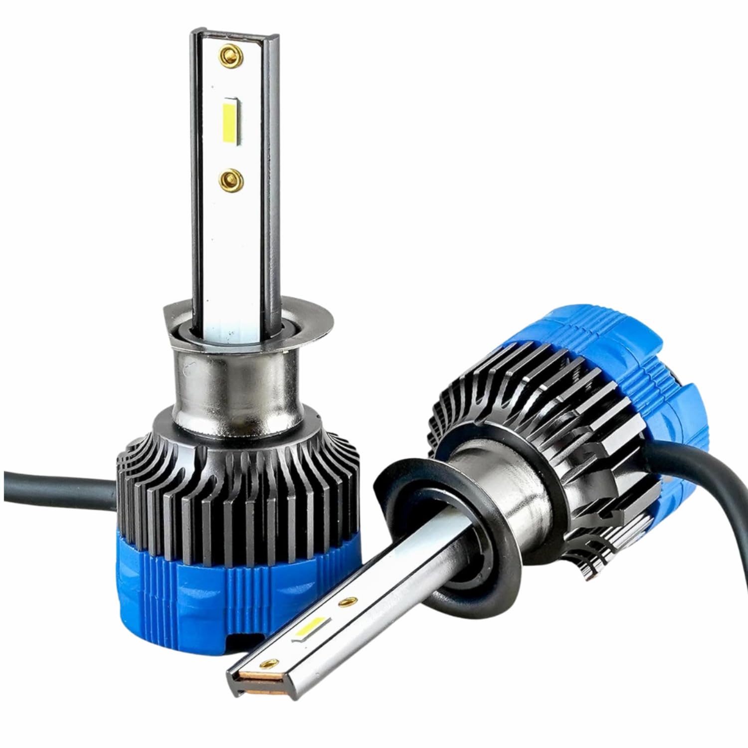 Audio Wheels H1 60W Car Led Headlight Bulbs, 16,000 Lumens Super Bright LED Headlight Conversion Kit for Cars 6000K Cool White Quick Installation Halogen Replacement, (H1-60W)