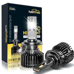 Audio Wheels H7 LED Headlight Bulbs – 160W High-Performance Lighting, 16,000 Lumens Brightness, 6000K Cool White Glow, Quick and Easy Installation for Enhanced Nighttime Visibility.