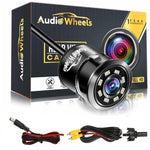 Audio Wheels Wide-Angle Night Vision Waterproof LED Bumper Reverse Parking Camera (8-LED) for Car  Car Back Camera
