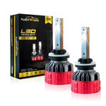 Audio Wheels H27 110W Car LED Headlight Bulbs, 16,000 Lumens Super Bright LED Headlight Conversion Kit for Cars 6000K Cool White Quick Installation Halogen Replacement