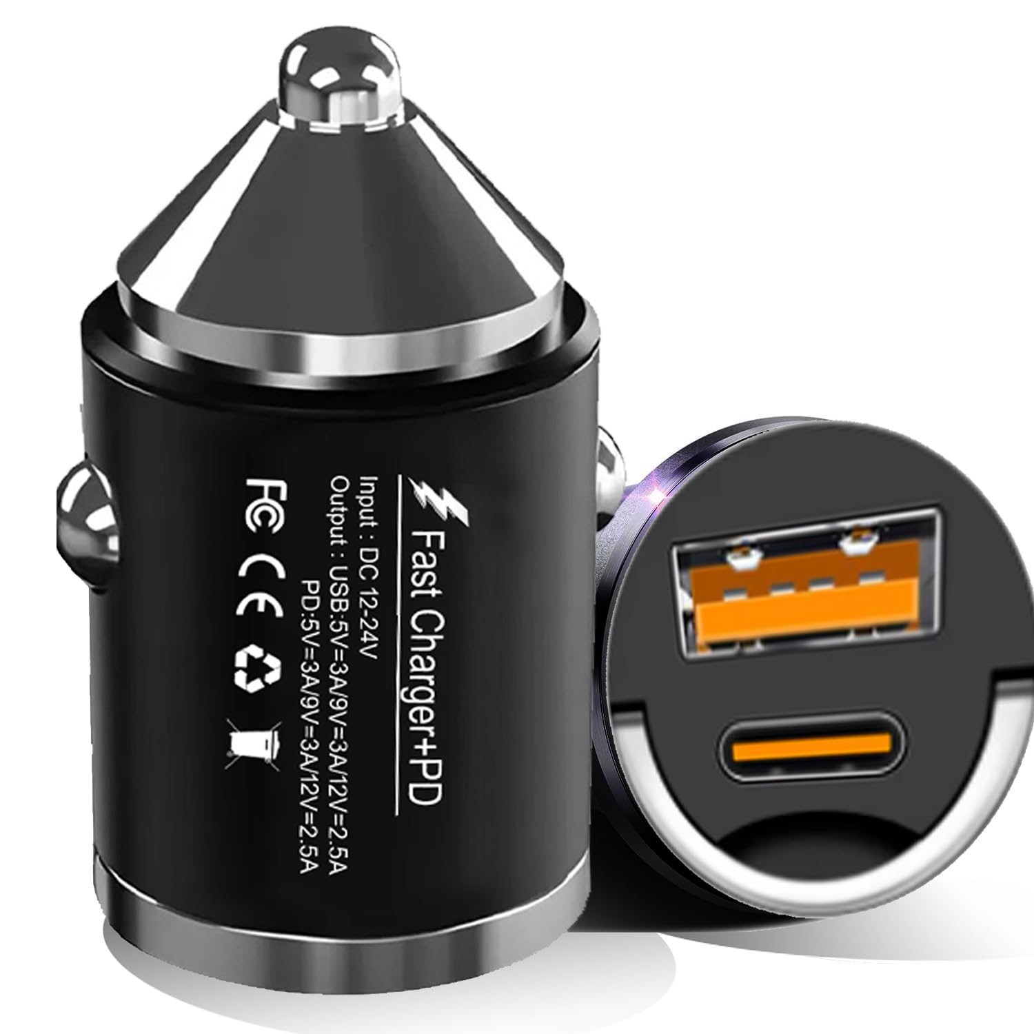 Audio Wheels 130W High-Power Dual-Port USB-C Car Charger: PD-30W & QC,100W LighterFast Charging Adapter for All Smartphones and teble's and More.