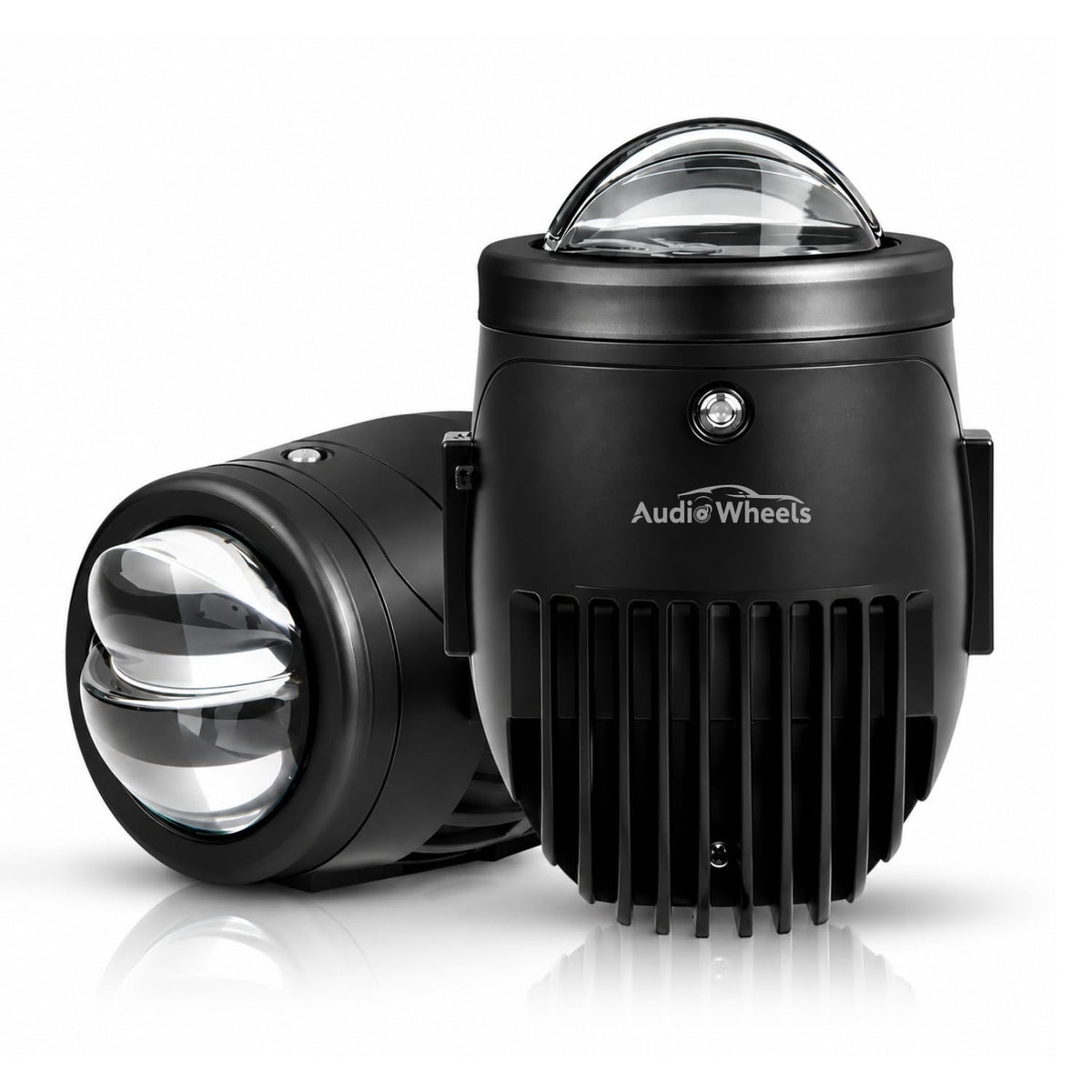 Audio Wheels 2 Inch LED Fog Lamp Projector-120W [PR-20] | Tri-Color Output (6000K White / 4500K Warm / 3000K Yellow) | 15,000LM Projector Light with Blue Film | 12V/24V | 1-Year Warranty