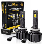 Audio Wheels Tri Colour LED Headlight H27 Single Beam 120W (15000LM) | 6000K/4300K/3000K | IP68 Waterproof Plug & Play Car Headlamp 12V/24V with Advanced Cooling