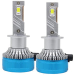 Audio Wheels H1-100W Car LED Headlight Conversion Kit – 20,000 Lumens Super Bright 6000K Cool White, Quick Installation Halogen Replacement, Pack of 2 (H1)