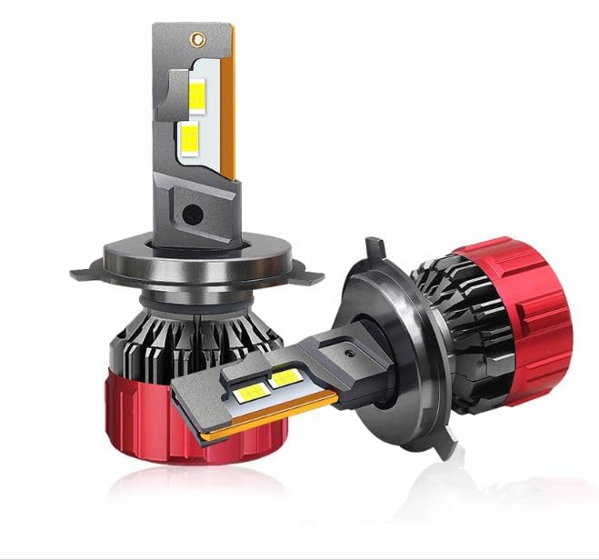 Audio Wheels H4-110W Car Led Headlight Bulbs,16,000 Lumens Super Bright LED Headlight Conversion Kit for Cars 6000K Cool White Quick Installation Halogen Replacement | Pack of 2 with 1-Year Warranty