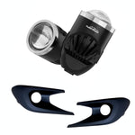 Audio Wheels 2 Inch LED Projector Fog Lamp with Cover - 120W, 6000K White (15000LM) with Blue Tint Film | 12V/24V Fog Light for Car & Vehicle Modification | For Maruti Suzuki Dzire 2024