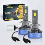 Audio Wheels H7/H18-250W LED Headlight Bulbs – 30,000 Lumens Ultra-Bright, 6000K Cool White – IP68 Waterproof, Plug & Play Conversion Kit – 50,000+ Hrs, 2-Year Warranty