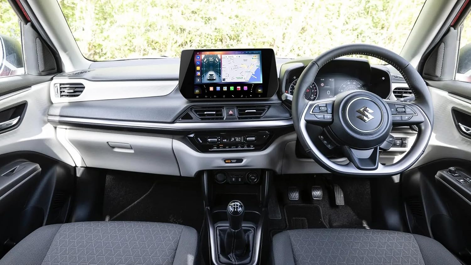Audio Wheels Android 12.33-Inch for Swift-24 (OEM) Display with Frame and Wiring 2GB RAM/32GB ROM – Advanced Premium in-Car Entertainment System for Seamless Connectivity.