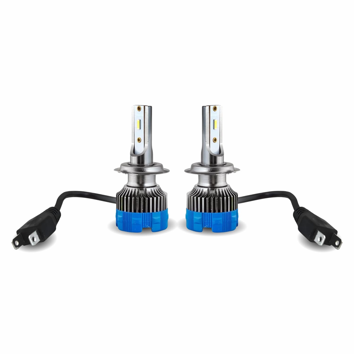 Audio Wheels H7 60W Car Led Headlight Bulbs,16,000 Lumens Super Bright LED Headlight Conversion Kit for Cars 6000K Cool White Quick Installation Halogen Replacement, (H7-60W)