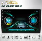 Audio Wheels Double Din Car Stereo 9" 1G+32G Android 12 Multimedia BT Player Touchscreen with Mirror Link Split Screen GPS Navigation WiFi USB SWC Dome Rear Camera+GPS Antenna+Microphone