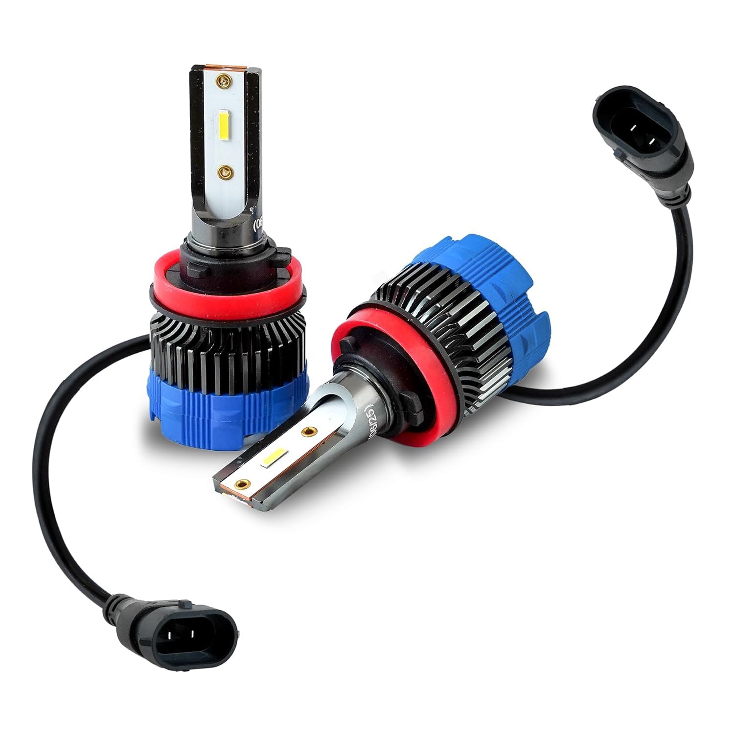 Audio Wheels H8/H11 60W Car Led Headlight Bulbs,16,000 Lumens Super Bright LED Headlight Conversion Kit for Cars 6000K Cool White Quick Installation Halogen Replacement, (H8/11-60W)