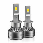 Audio Wheels H1-75W LED Headlight Bulbs – 75,00LM, 6000K Cool White, IP68 Waterproof, 1-Year Warranty, Super Bright Automotive Headlights (Pack of 2)