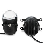 Audio Wheels 2 Inch Universal LED Projector Fog Lamp - 120W | White-6000K | 15,000LM Projector Light with Blue Lens | 12V/24V Car Driving Lamp for Vehicle Modification