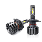 Audio Wheels H4/H19 LED Headlight 120W - Dual Beam (High & Low Beam)  Tri Colour (6000K4300K3000K)  15000 Lumens  IP68 Waterproof  Plug & Play Car Halogen Bulb Replacement Lamp