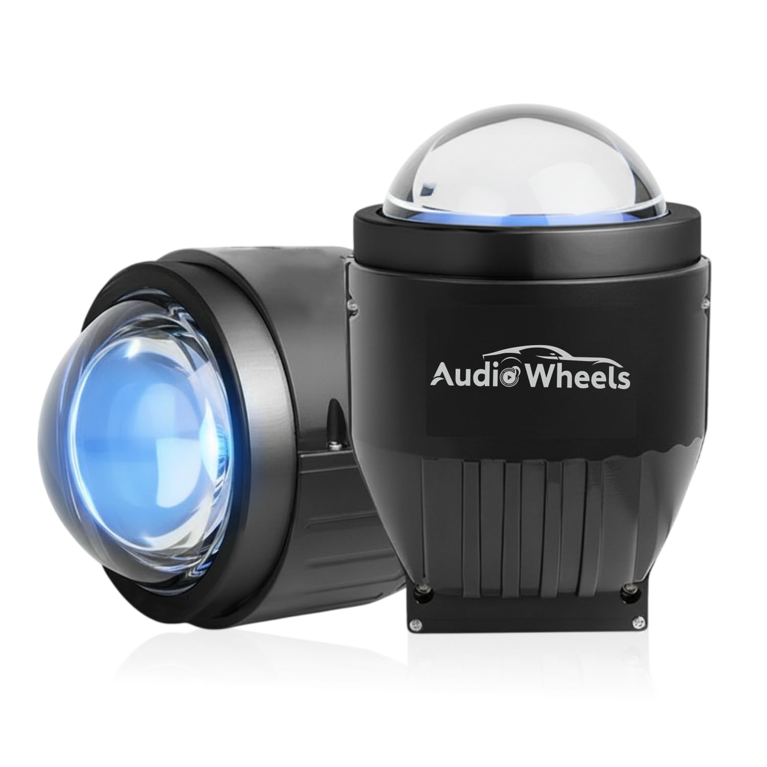 Audio Wheels 3 Inch LED Projector Fog Lamp | 200W High Brightness | 15000 Lumens | 1200m Beam | Adjustable Color Temperature | App Control | Premium Aluminium Body | IP68 Waterproof | 1 Year Warranty