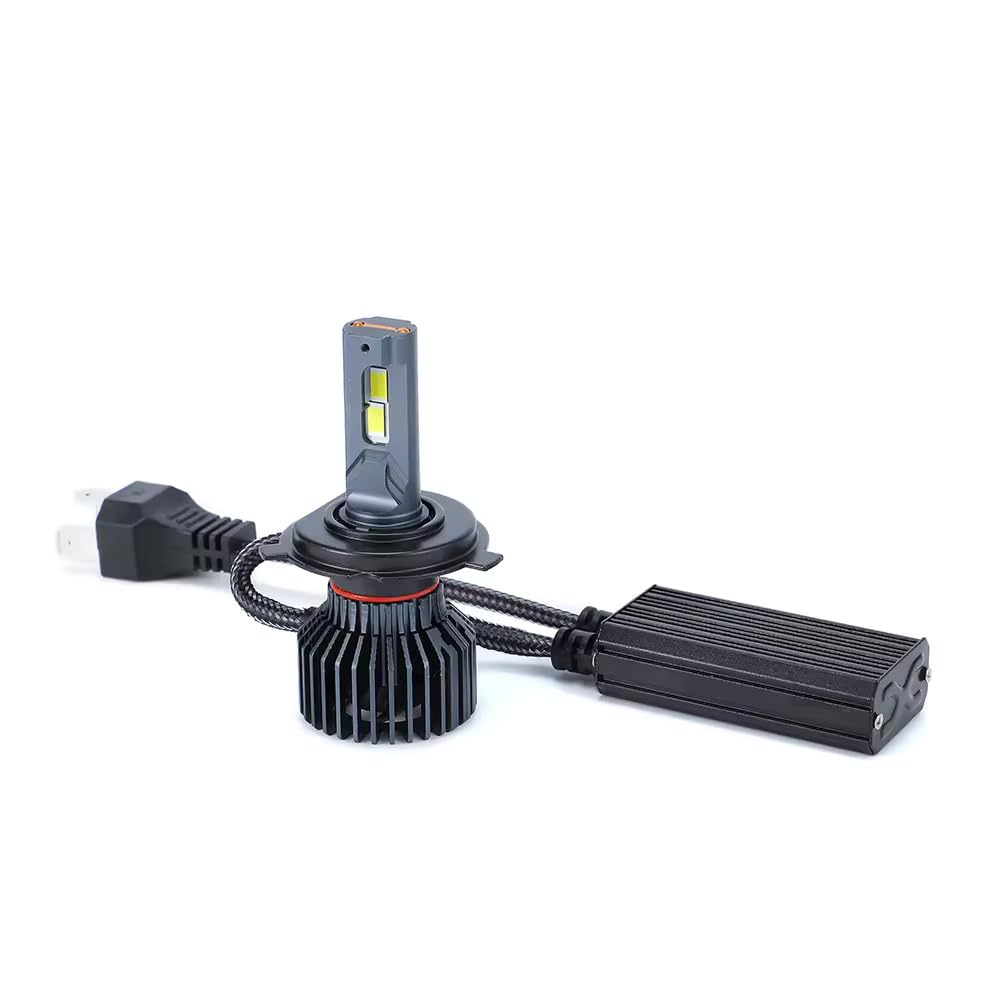 Audio Wheels H4 Car LED Headlight Bulbs, 110W 16,000 Lumens Super Bright LED Headlight Conversion Kit For Cars 6000K Cool White Quick Installation Halogen Replacement, Set Of 2