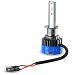 Audio Wheels H1 60W Car Led Headlight Bulbs, 16,000 Lumens Super Bright LED Headlight Conversion Kit for Cars 6000K Cool White Quick Installation Halogen Replacement, (H1-60W)