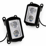 Audio Wheels LED Daytime Running Light (DRL) Fog Light Set for Maruti Suzuki BREZZA | Switchable White/Yellow/Red/Blue | 15W LED | DC 12V Plug & Play | 90% Power Saving