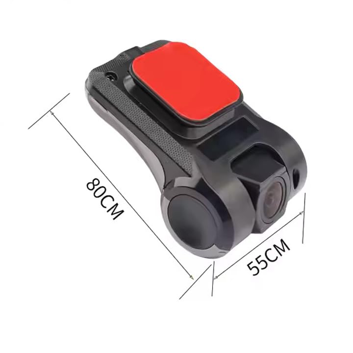 Audio Wheels Full HD 1920x1080p DVR Dashcam with 170° Wide Angle, Automatic Cyclic Recording, 32GB Memory Support, Android Stereo Compatibility, and App Control for High Definition Video Quality.