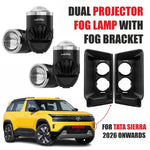 Audio Wheels 2 Inch Fog Lamp Mounting Cover / Bracket Kit for TATA SIERRA | Direct Replacement Set | Compatible with Tata Sierra (2025-26)