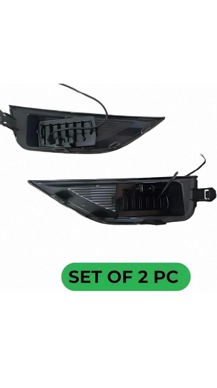Audio Wheels LED DRL (Daytime Running Light) Fog Light for MARUTI SUZUKI FRONX | Switchable White/Yellow/Red/Blue | 15W LED | DC 12V Plug and Play | 90% Power Saving