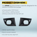 Audio Wheels 1.8 Fog Lamp Mounting CoverBracket Kit - Car & Vehicle Fog Brackets  Direct Replacement Set  Compatible with TOYOTA INNOVA HYCROSS