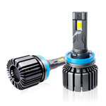 Audio Wheels H8/H11 LED Headlight Tri Colour, Single Beam 120W (15000LM) | 6000K/4300K/3000K | IP68 Waterproof Plug & Play Car Headlamp 12V/24V with Advanced Cooling | 2 Years Warranty