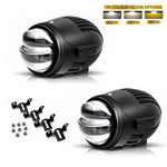 Audio Wheels 2 Inch LED Fog Lamp Projector-120W [PR-20] | Tri-Color Output (6000K White / 4500K Warm / 3000K Yellow) | 15,000LM Projector Light with Blue Film | 12V/24V | 1-Year Warranty