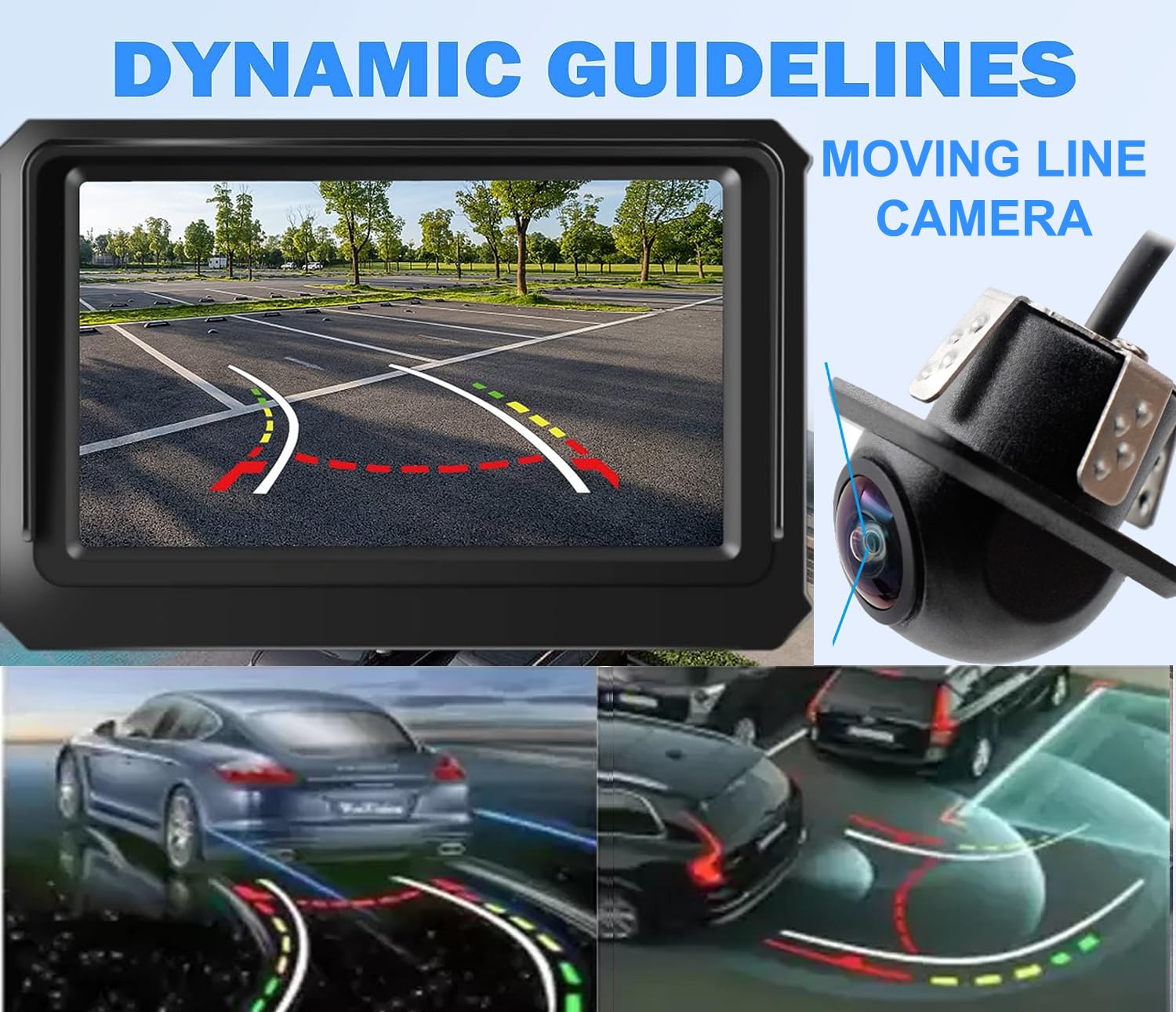 Audio Wheels Car Dome Fish Eye Moving Camera Backup Rearview Vehicle Automotive Parking HD Night Vision 170-degree Reversing Surveillance AHD Lane Departure Warning Road Safety Monitoring.
