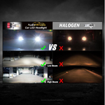 Audio Wheels H4-110W Car Led Headlight Bulbs, 16,000 Lumens Super Bright LED Headlight Conversion Kit for Cars 6000K Cool White Quick Installation Halogen Replacement, Pack of 2