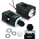 Audio Wheels 1.8" Square LED Fog Lamp | Single-Eye Projector | 6000K Cool White | 15,000 Lumens, 120W, IP68, 12V/24V - Fog Light for Cars & Vehicle Modification | Includes Mounting Assembly - Audio Wheels