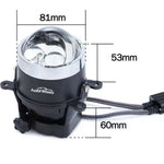 Audio Wheels 3 Inch Universal LED Projector Fog Lamp - 120W Dual-Beam [PR-05] | Tri-Color Output (6000K White / 4500K Warm / 3000K Yellow) | 15,000LM Projector Light with Blue Film | 12V/24V Lamp | Coupler to Coupler Installation | 1 Year Warranty
