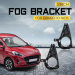 Audio Wheels 3 Inch Fog Lamp Mounting CoverBracket Kit - Car & Vehicle Fog Brackets  Direct Replacement Set  Compatible with Hyundai GRAND i10 NIOS