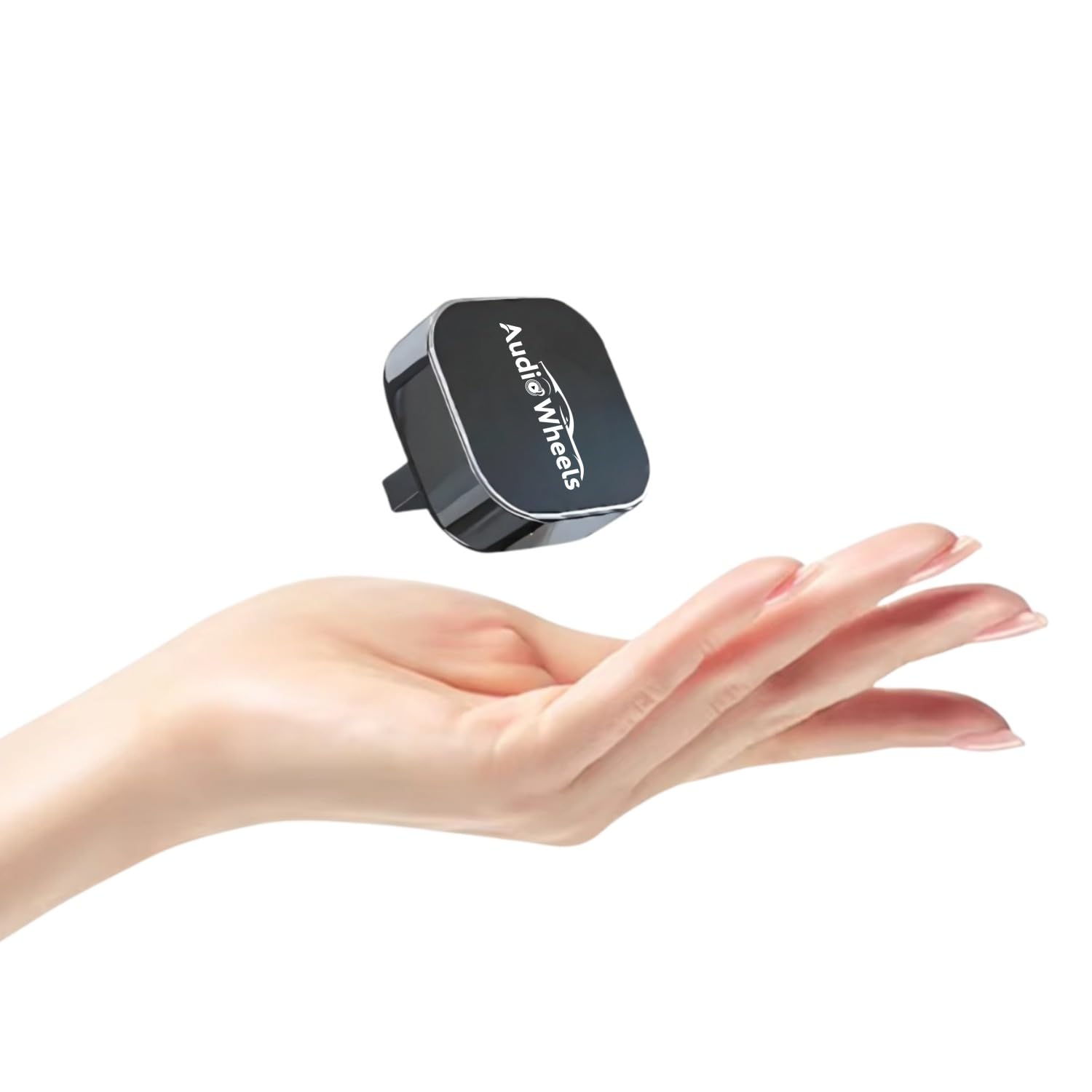 Audio Wheels Turbo Dock Wireless Car Play Adapter – Wireless Android Auto Adapter for Seamless Music Streaming & Hands-Free Calling with Plug & Play USB Receiver for Cars & Home Systems