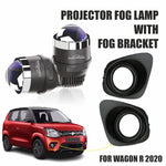 Audio Wheels 3 Inch LED Projector Fog Lamp with Cover - 120W, Tri-Color (White/Warm/Yellow) | with Blue Tint Film | 12V/24V Fog Light for Car & Vehicle Modification | For Maruti Suzuki WagonR 2020.