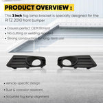 Audio Wheels 3 Inch Fog Lamp Mounting Cover/Bracket Kit - Car & Vehicle Fog Brackets | Direct Replacement Set | Compatible with Maruti Suzuki RITZ 2010