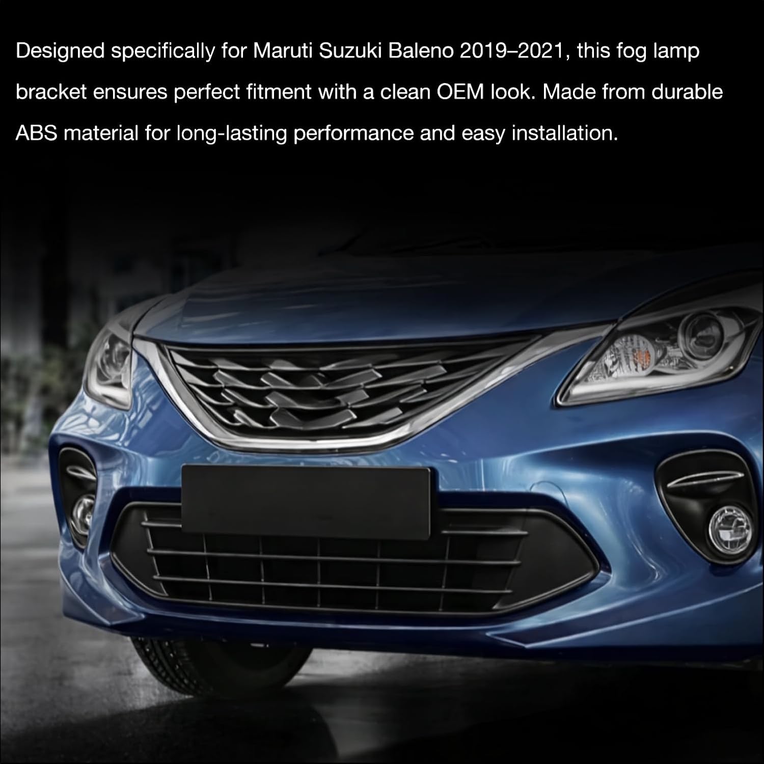 Audio Wheels 3 Inch Fog Lamp Mounting Cover/Bracket Kit - Car & Vehicle Fog Brackets | Direct Replacement Set | Compatible with Maruti Suzuki Baleno 2019-2021