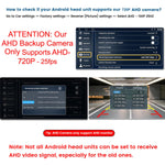 Audio Wheels Car AHD Moving Path Guide Line with 170° Perfect View Angle Design Waterproof Parking Reverse Moving Path Guide Camera only for Car Android Monitors.