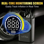 Audio Wheels Universal Digital Tyre Inflator [TI-03]  for Car, Bikes and SUVs | 65W Portable Air Compressor, 5600 mAh, Auto Shut-Off & LED Light  150 PSI