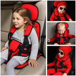 Audio Wheels Portable Foldable Baby Seat Cushion with Adjustable Shoulder & Back Straps, Universal Fit for Car, Bicycle, Stroller, Sofa & High Chair (Toddlers & Kids 6 Months-4 Years) (Red)