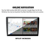 Audio Wheels Double Din Car Stereo 9 1G+32G Android 12 Multimedia BT Player Touchscreen with Mirror Link Split Screen GPS Navigation WiFi USB + LED Rear View Camera+GPS Antenna+Microphone (9 INCH)