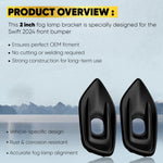 Audio Wheels 2 Inch Fog Lamp Mounting Cover/Bracket Kit - Car & Vehicle Fog Brackets | Direct Replacement Set | Compatible with Maruti Suzuki SWIFT 2024 (2 INCH)