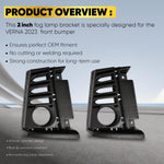 Audio Wheels 2 Inch Fog Lamp Mounting Cover / Bracket Kit - Car & Vehicle Fog Brackets | Direct Replacement Set | Compatible with Hyundai Verna 2023