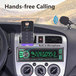 Audio Wheels Car Radio Bluetooth Single DIN Car Stereo Audio, MP3 Player Car Stereo 1 DIN with Bluetooth Handsfree/FM/Dual USB/TF/AUX/EQ/Quick Charge, with Wireless Remote Control (S-820)