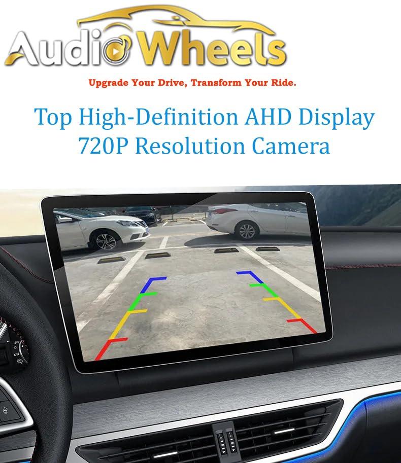 Audio wheels 1920x1080 Pixel AHD Backup Camera, Switcher Loop Cable, IP68 Waterproofing, Night-Vision car Reverse Camera compitable with Car Android Stereo. - Audio Wheels